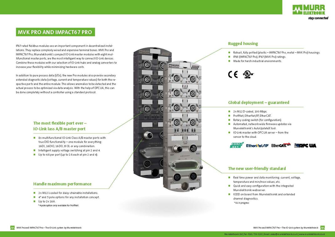 NEW! I/O Link System - MVK Pro And IMPACT67 Pro | Murrelektronik